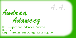 andrea adamecz business card